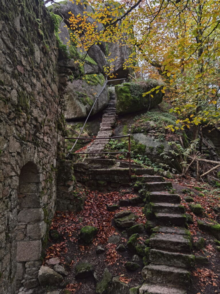 Großer Waldstein mit der ehemaligen Kapelle - von hier kommst du auf die Schüssel hinauf