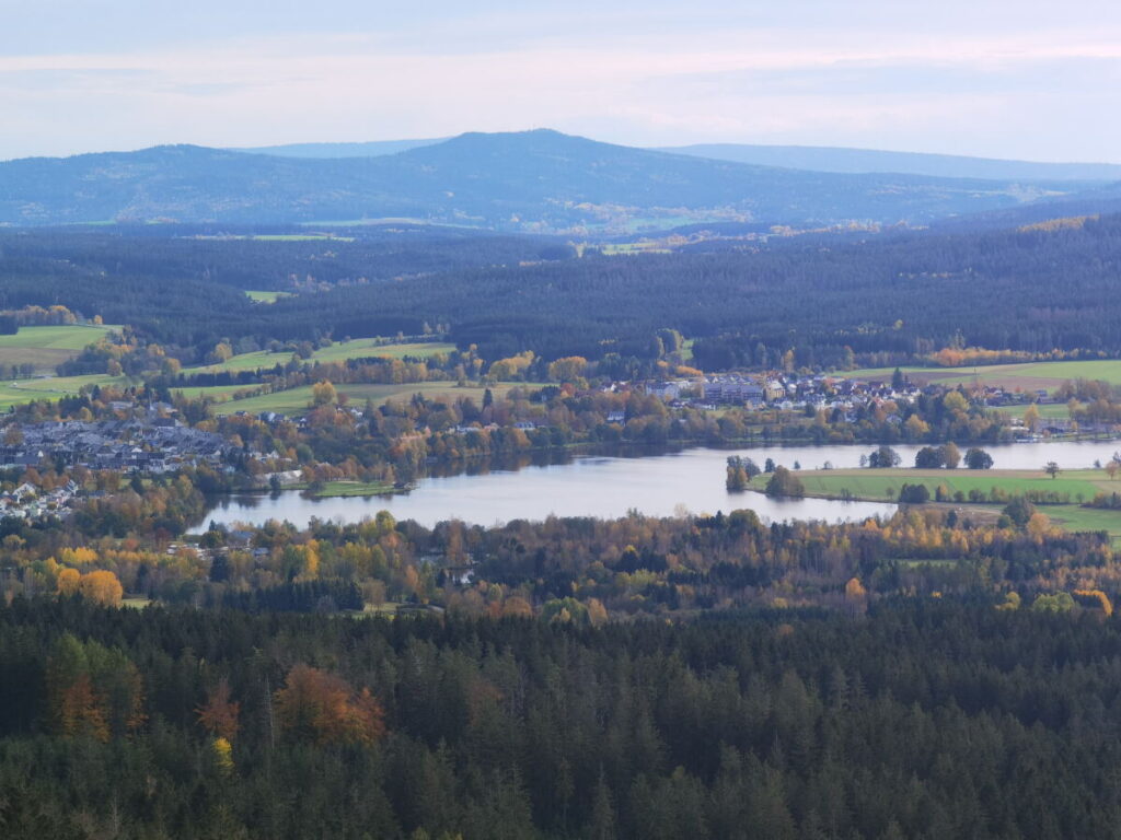 Großer Waldstein Ausblick auf den Weissenstädter See