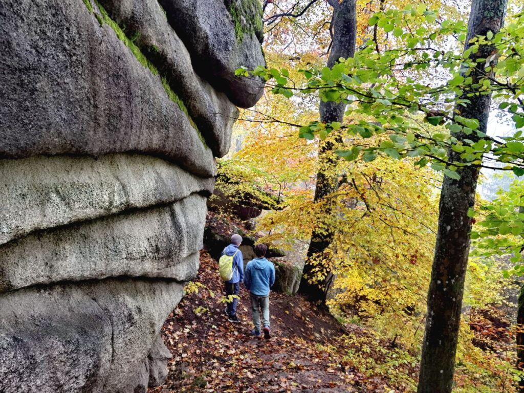 Burgruine Weißenstein Wanderung im Herbst